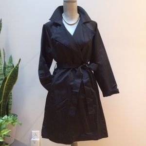 🌸 UCHUU BLACK TRENCH COAT NWOT